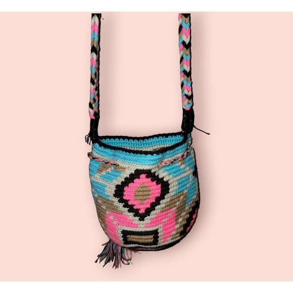 wayuu mochila shoulder drawstring bag - Picture 2 of 4